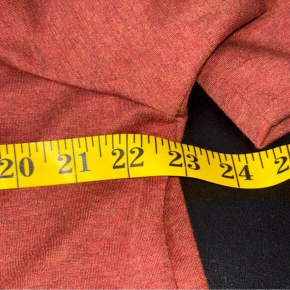 ONE WORLD Womens Large Rust Brick Red Stamped Design Jacket Zip Sweater Autumn - Picture 4 of 8